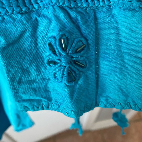 Blue Embroidered Tunic Top - Picture 4 of 7